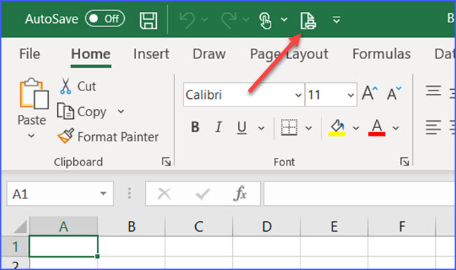 excel 2016 quick access toolbar make smaller