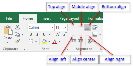 How to Align Content - ExcelNotes