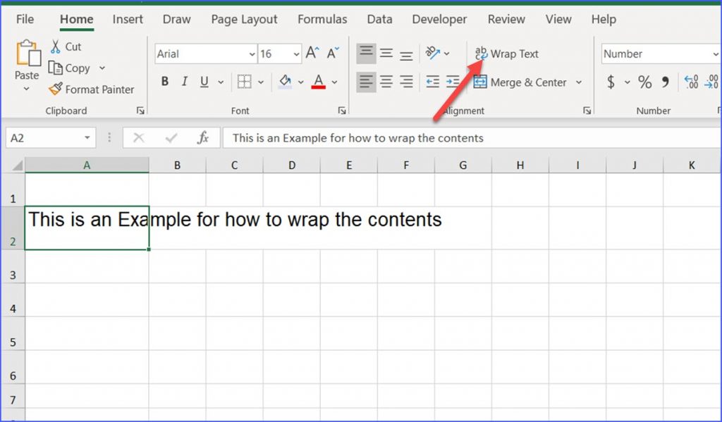 Wraptext excel что это