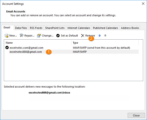 how to add another account to outlook express