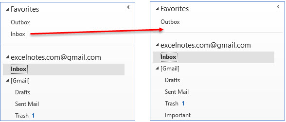 How To Add Email Folder To Favorites In Outlook 2010