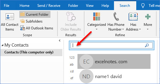 How to Remove Contacts from a Contact Category in Outlook - ExcelNotes