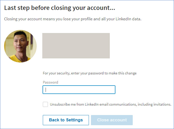 How to close linkedin account excelnotes