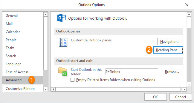 mark message as read outlook 2016