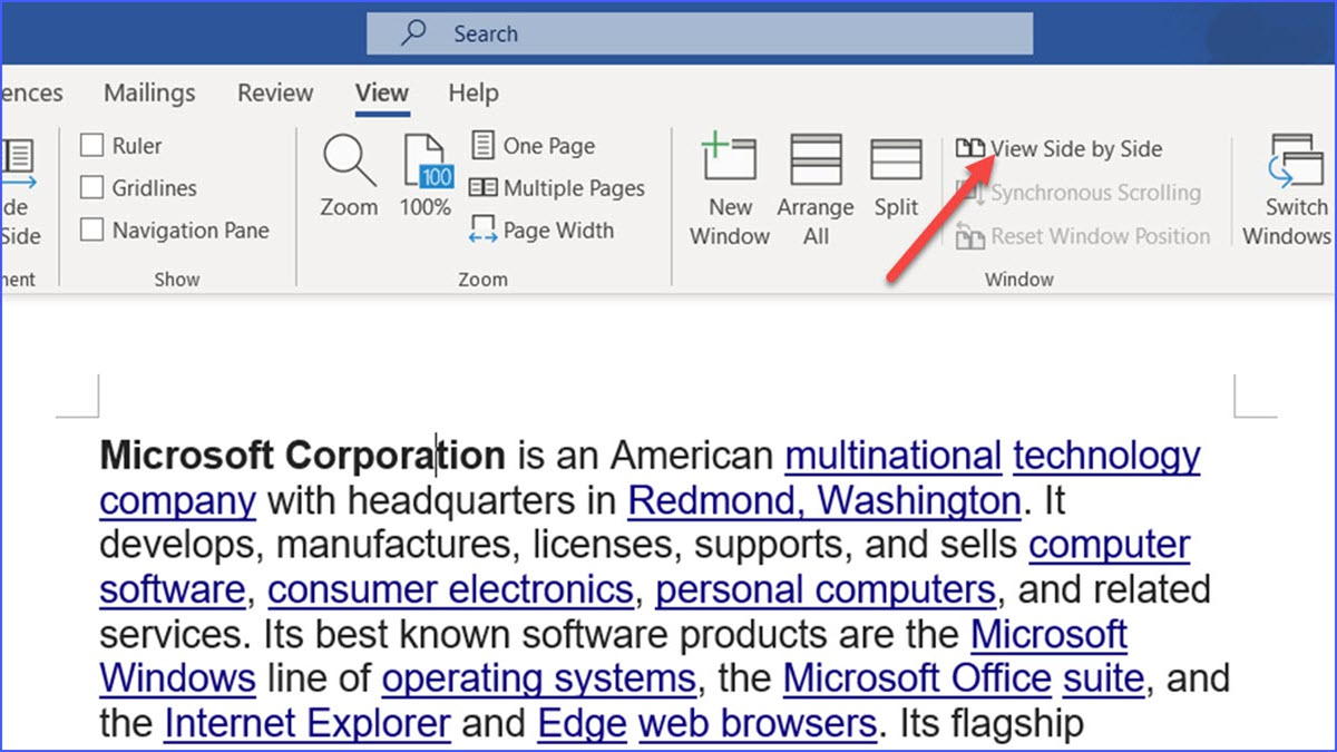 How To Compare Word Document Side By Side ExcelNotes