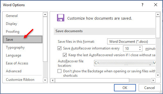 turn on autosave in word mac