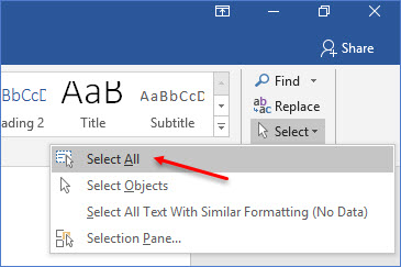 spacing between words in word 15