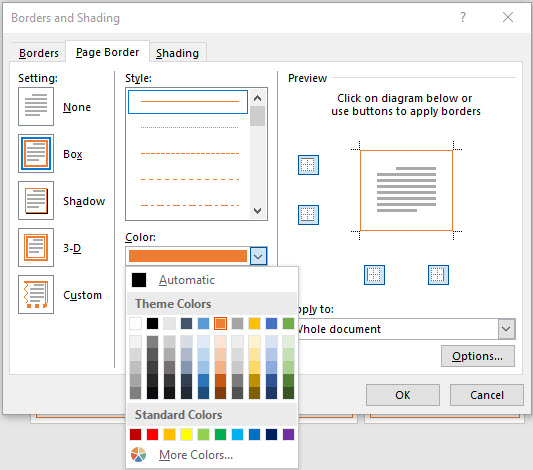 How To Change Border Color In Word