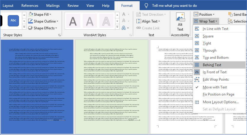 microsoft word change page color