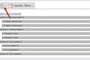 How to Modify the Table of Contents Style in Word