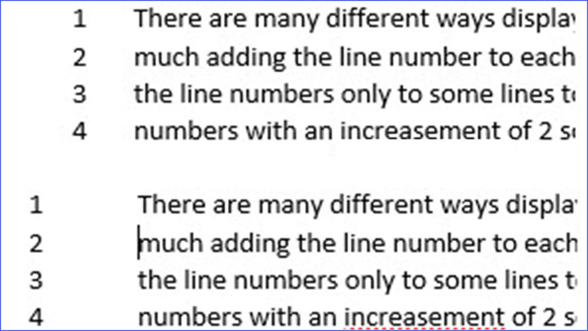 How to Change the Space between Line Number and Contents in Word