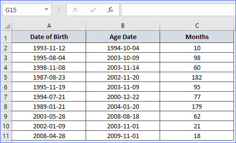 How To Calculate The Years, Months And Days Between Two Dates - ExcelNotes