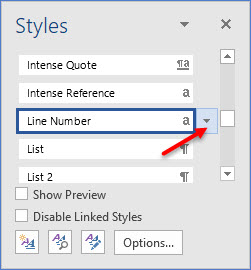 how to enter line numbers in word keep format