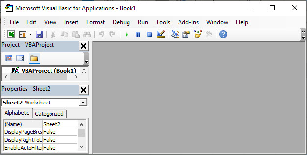 excel open microsoft visual basic for applications window.