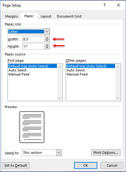 How to Change the Page Size in Word - ExcelNotes