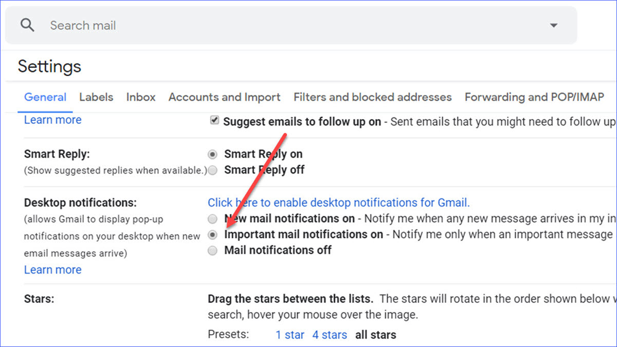 how do i turn off my email alerts in gmail on my desktop