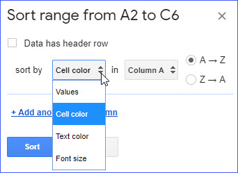 How to Sort by Color in Google Sheets - ExcelNotes