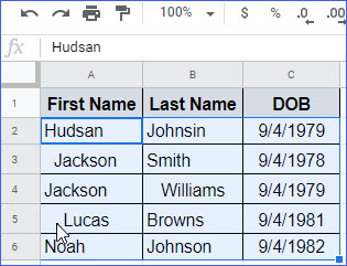 How to Trim Extra Spaces in Google Sheets - ExcelNotes