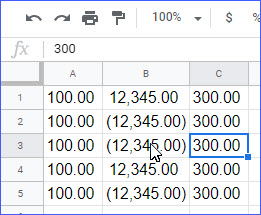 excel for mac use parentheses for negative numbers