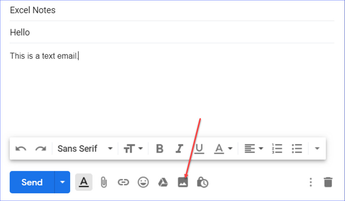 How to Insert Images to Gmail Message ExcelNotes