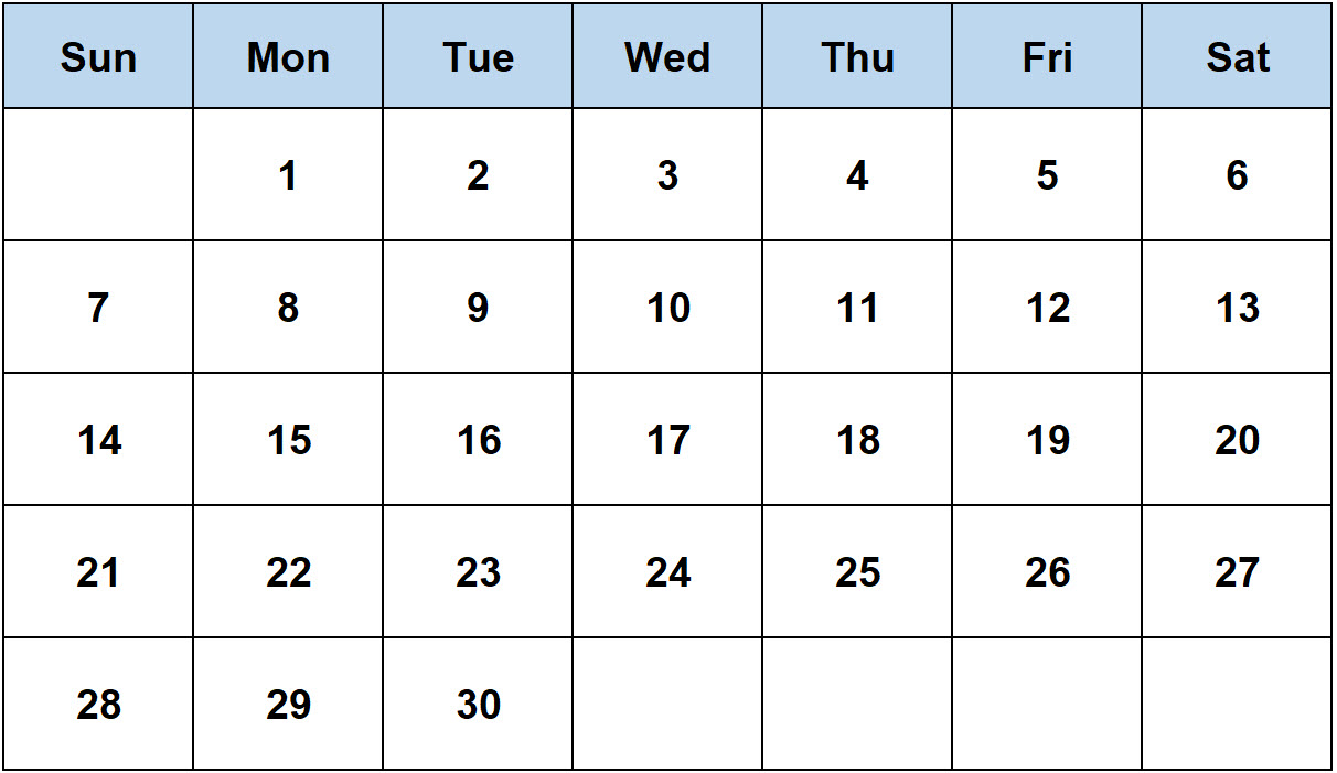 How Many Days in June 2020 - ExcelNotes