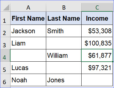 How to Fill Blank Cells with the Value in the Cell Above - ExcelNotes