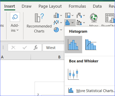 how to make a comparative histogram in excel 2016