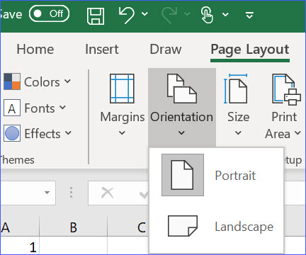 How to Set Print Orientation - ExcelNotes