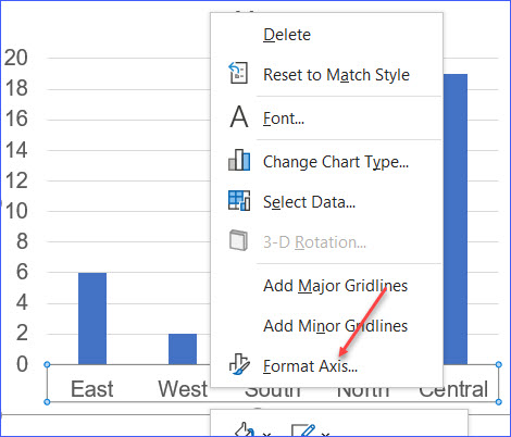 changing the horizontal axis labels for chart in excel for mac