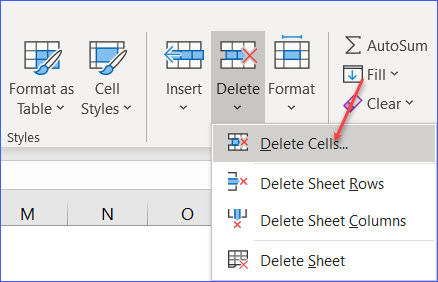 How to Delete Cells and Shift Cells Up - ExcelNotes