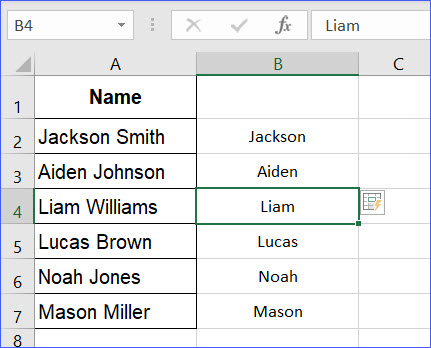 How to Use Flash Fill to Separate Data - ExcelNotes