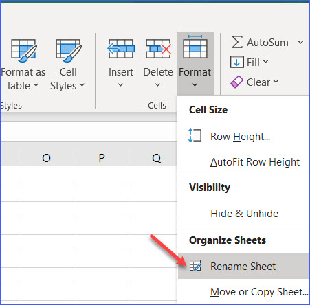 How to Rename a Worksheet - ExcelNotes