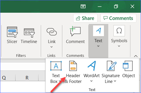 How to Add a Header and Footer in Excel - ExcelNotes