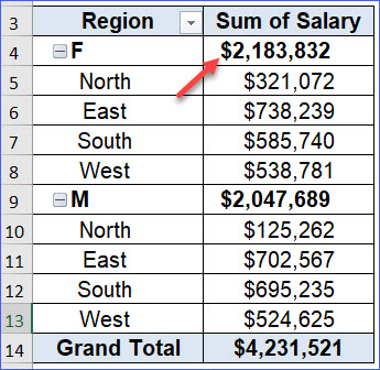 How to Show or Hide Subtotals - ExcelNotes