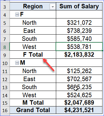 How to Show or Hide Subtotals - ExcelNotes