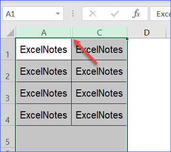 How to Unhide a Column - ExcelNotes