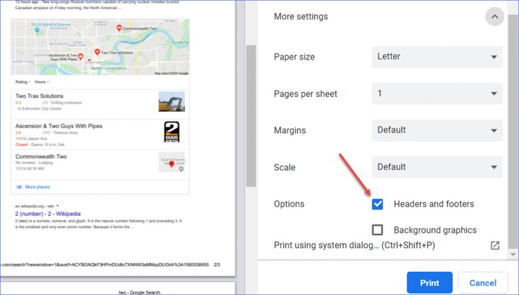 how to delete a header and footer in google docs