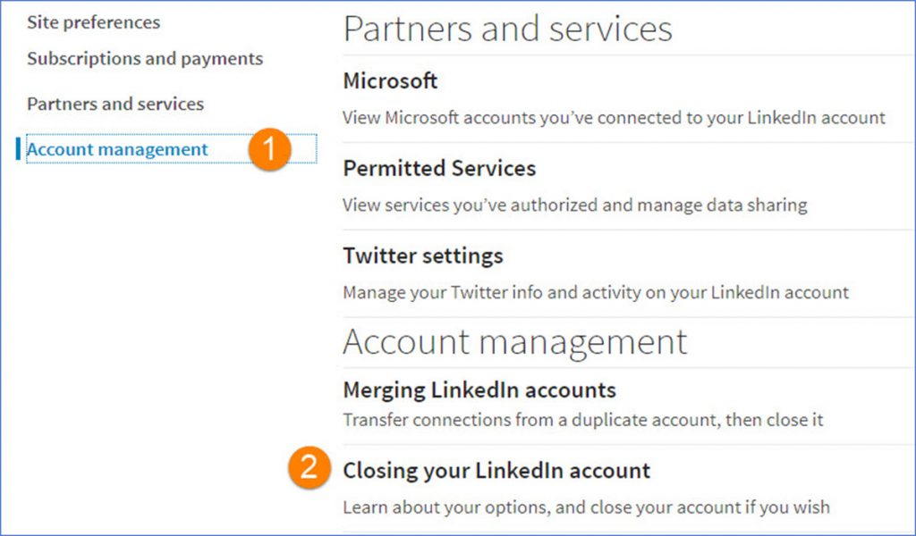 How to Close LinkedIn Account - ExcelNotes
