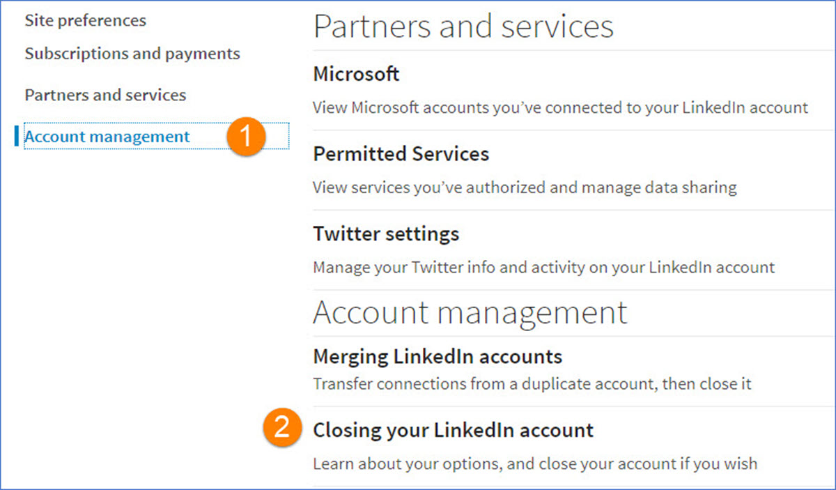 How to Close LinkedIn Account - ExcelNotes