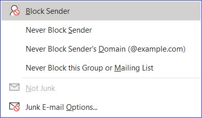 How To Block A Sender’s Emails In Outlook - ExcelNotes