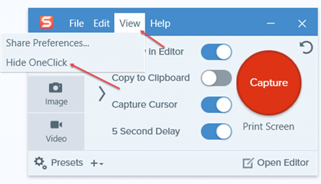 how to use snagit to rolling the screen