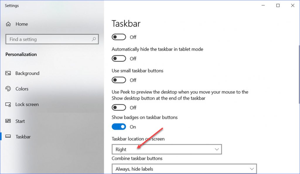 How to Move Taskbar from Right to Bottom - ExcelNotes