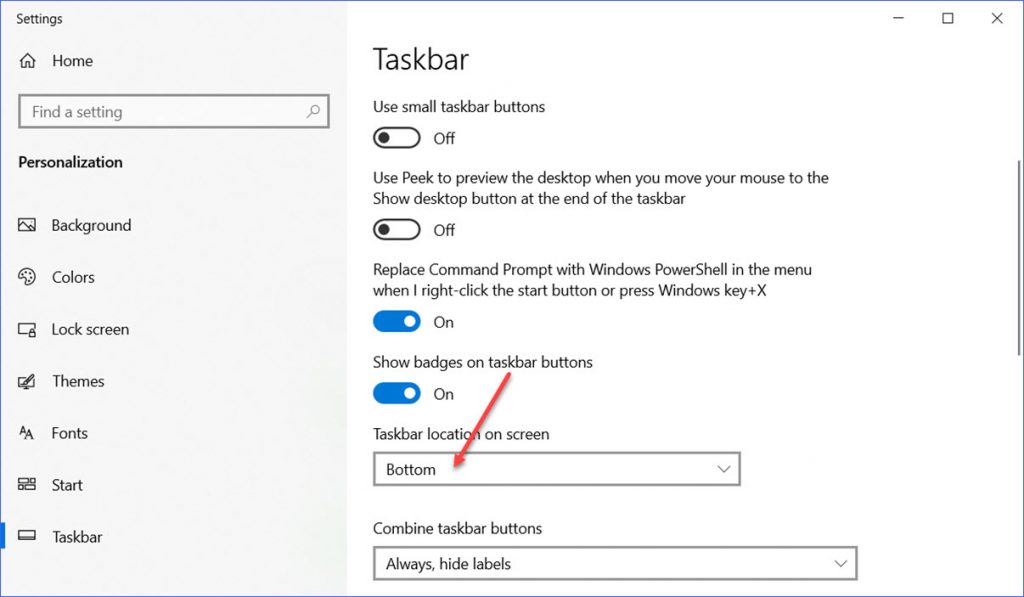 How to Move Taskbar from Top to Bottom - ExcelNotes