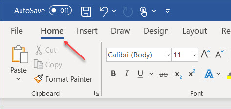 change format table of contents word