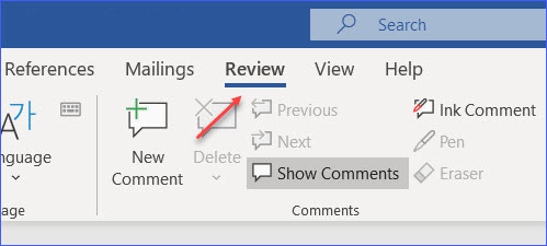 how to change color of comments in word
