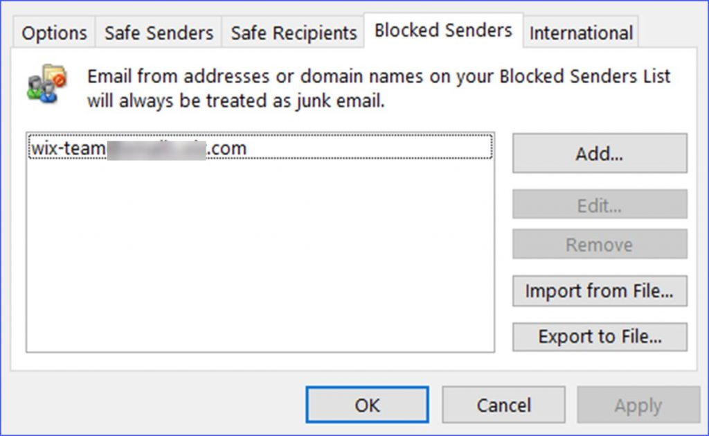 how to block a sender in outlook