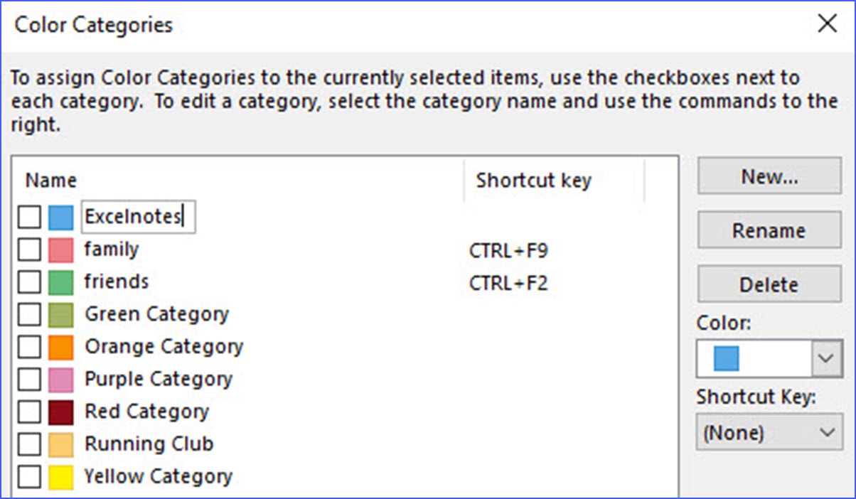 How to Rename a Contact Category in Outlook - ExcelNotes