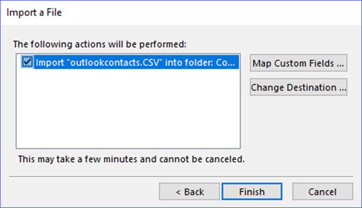 unable to import .csv file to iscribe contacts