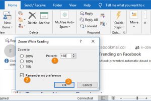 How to Increase Font Size While Reading Email in Outlook