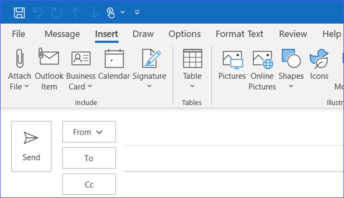 How to Change Recent Items List in the Attached File in Outlook
